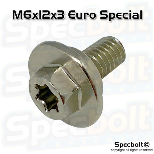 Euro Special M6x15x3 Torx (Dacromet)