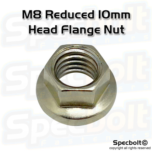 Flange Nut M8 Reduced 10mm Head (Dacromet)