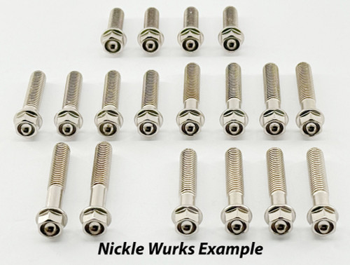 motorcycle front end dress up kit Würks steel nickel plated handle bar upper lower triple clamp axle pinch front brake caliper bolts motorcycle front end dress up kit Würks steel nickel plated handle bar upper lower triple clamp axle pinch front brake caliper bolts