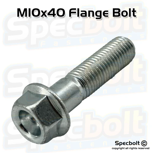 M10x40 Flange Bolt 1.25 thread pitch Zinc plated. 10.9 grade. M10-1.25x40

Dished Head Flange Honda 96400-10040-00 10x40 front shock 1988 & 1989 TRX250R. 