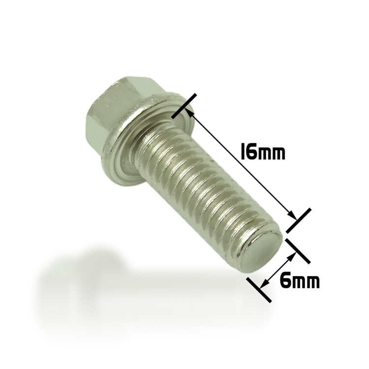 Dished Head Flange Bolt M6x16 (Nickel Würks)