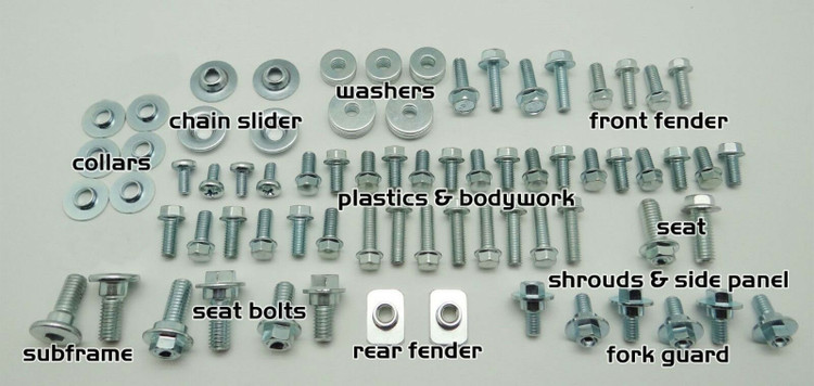 Kawasaki KX KXF 87pc Plastics & Bodywork Fastener Kit