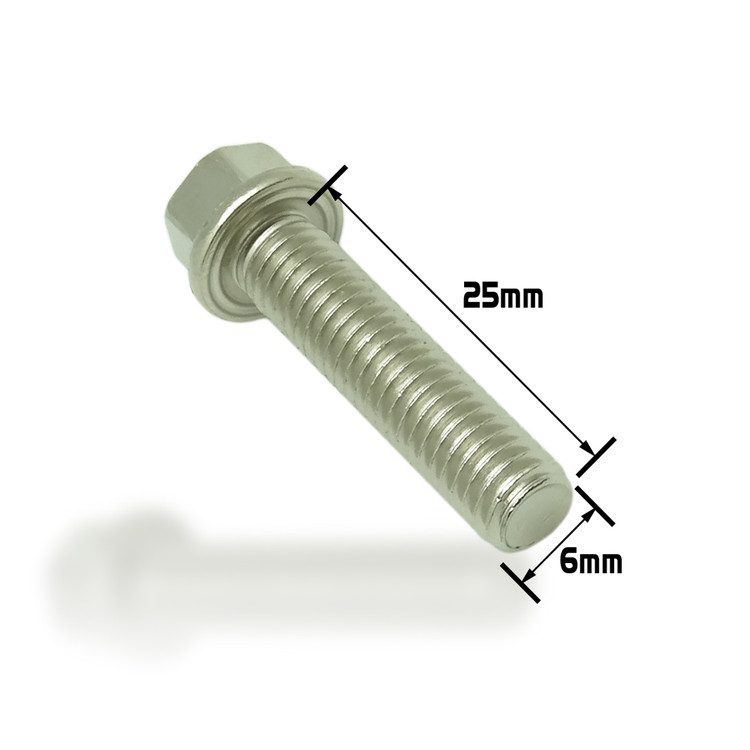 Dished Head Flange Bolt M6x25 (Nickel Würks)