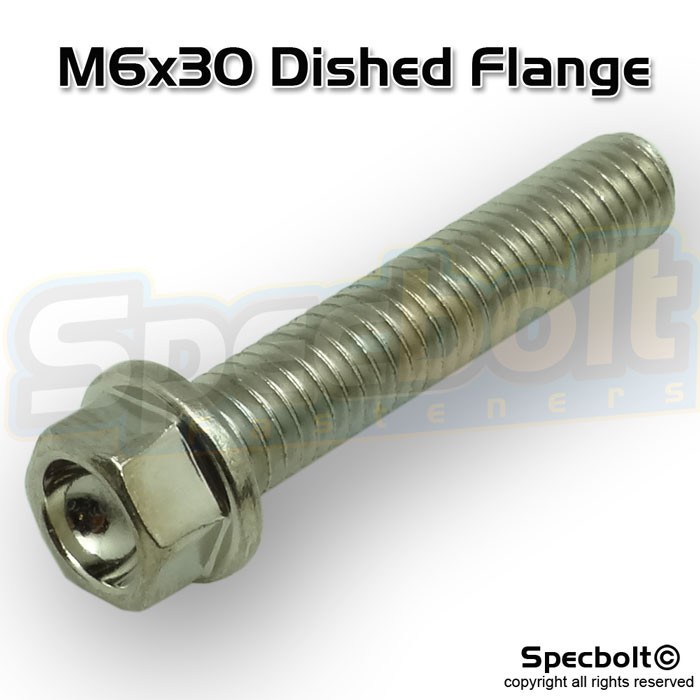 Dished Head Flange Bolt M6x30 (Nickel Würks)