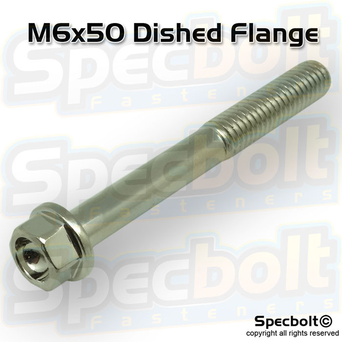 Dished Head Flange Bolt M6x50 (Nickel Würks)