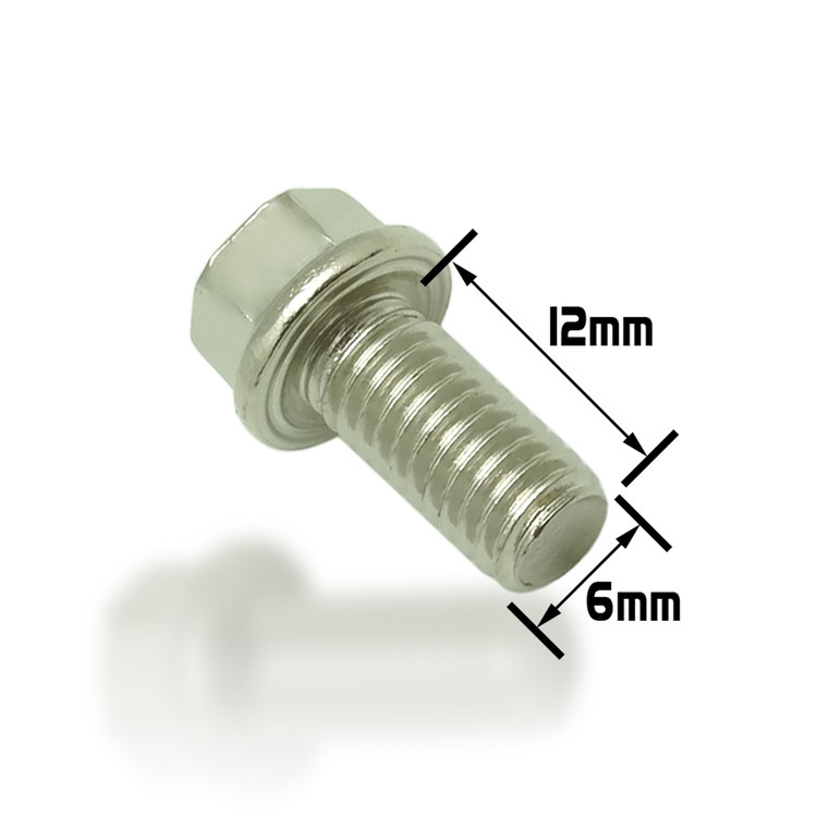 5) M6-1.0 x 20 Stainless Flange Bolts 6mm x 20mm Screws M6x1.0 x 20