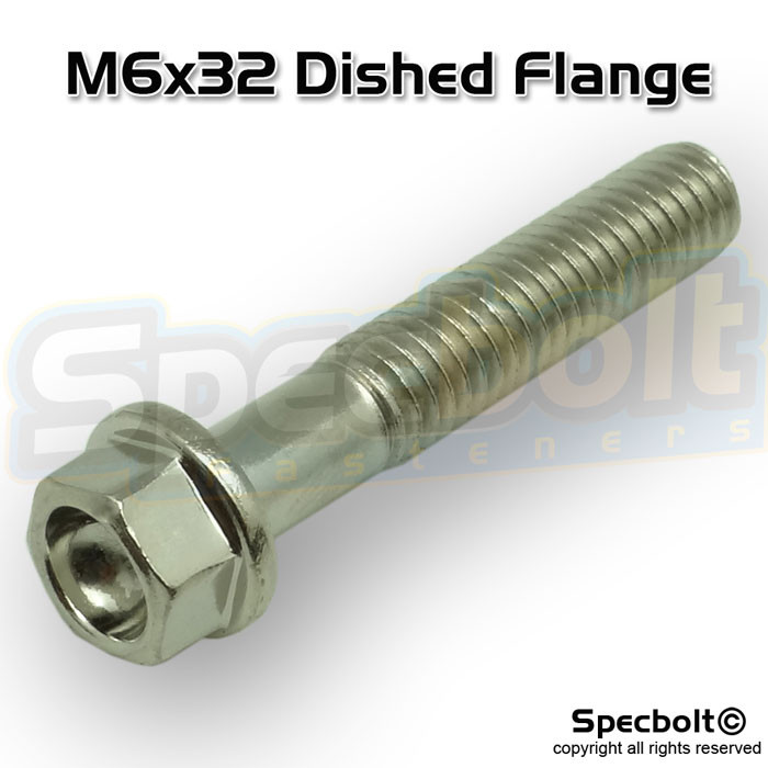 Dished Head Flange Bolt M6x32 (Nickel Würks)