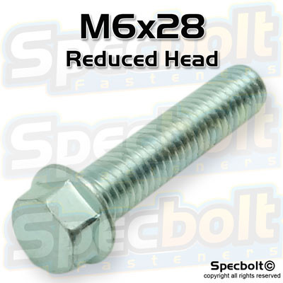 Reduced Flange Bolt Zinc Plated M6x28