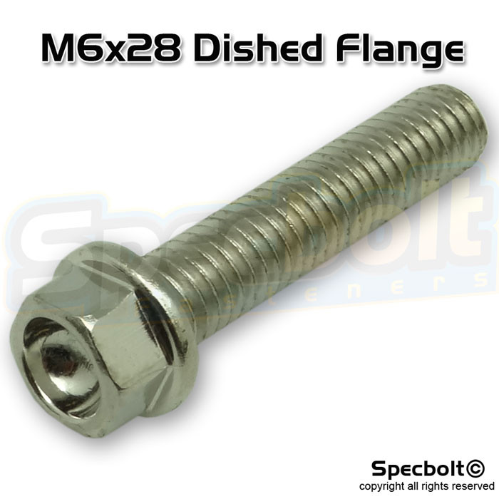 Dished Head Flange Bolt M6x28 (Nickel Würks)