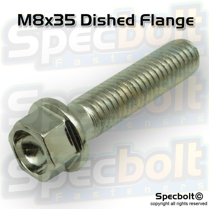 Dished Head Flange Bolt M8x35 (Nickel Würks)