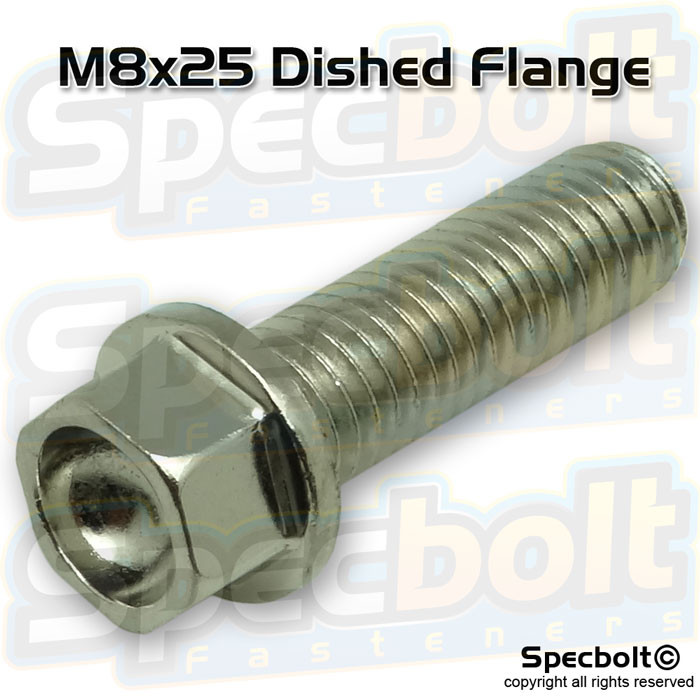 Dished Head Flange Bolt M8x25 (Nickel Würks)
