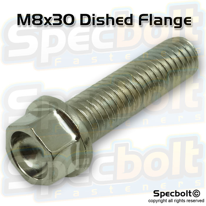 Dished Head Flange Bolt M8x30 (Nickel Würks)