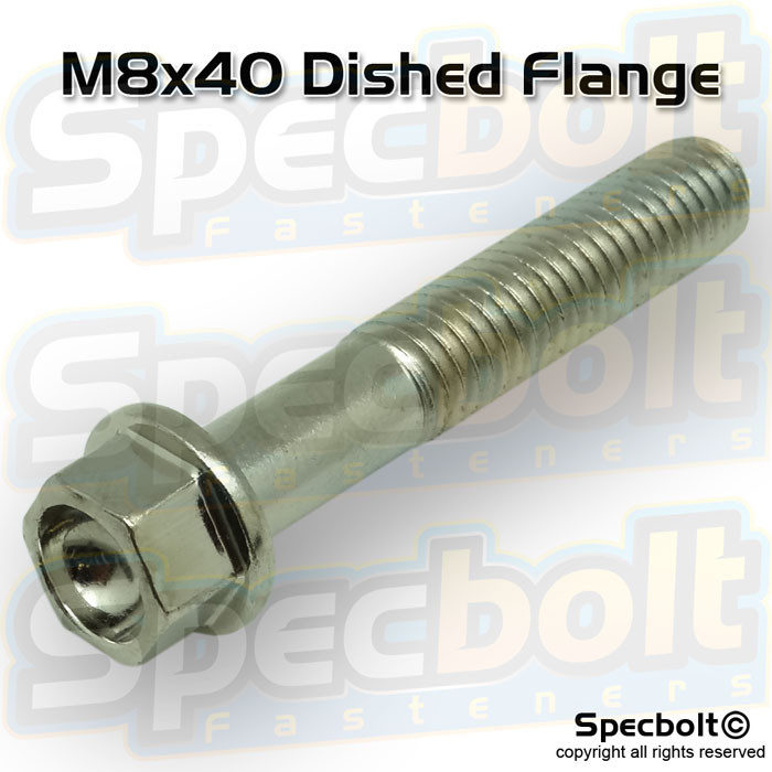 Dished Head Flange Bolt M8x40 (Nickel Würks)
