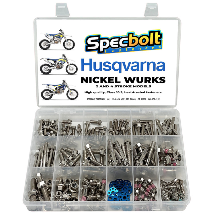 Specbolt Husqvarna Nickel Wurks Dress up Bolt Kit Boxed