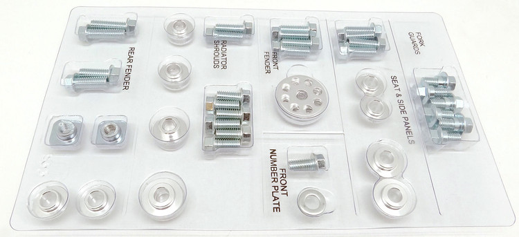thumbnail image 2 of Suzuki RMZ450 Full Body Plastics Bolt Kit 2005-2007 - Every Fastener You Need - Zinc Plated Steel 2 of 4