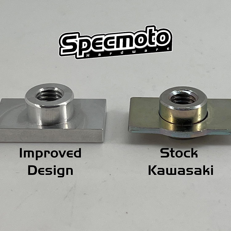 Kawasaki KX250F KX450F Press-in Rear Fender Seat Nut Kit with New