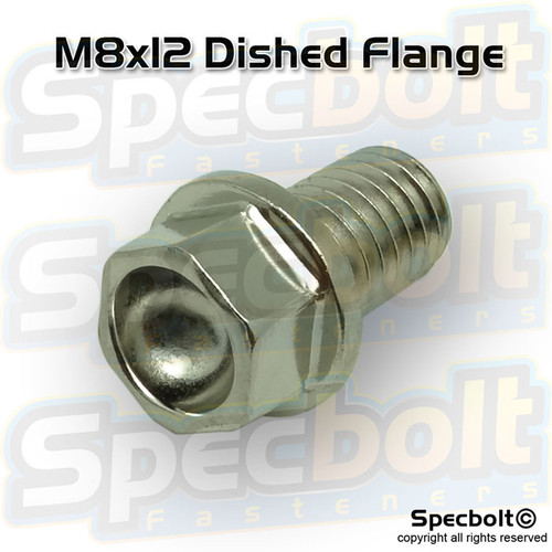 Dished Head Flange Bolt M8x12 (Nickel Würks)