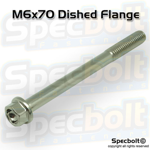 Dished Head Flange Bolt M6x70 (Nickel Würks)
