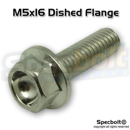 Dished Head Flange Bolt M5x16 (Nickel Würks)