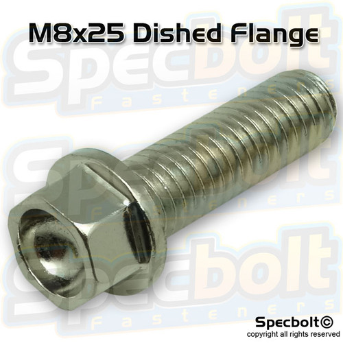 Dished Head Flange Bolt M8x25 (Nickel Würks)