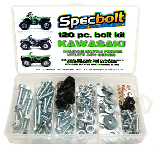 Kawasaki Utility & 4x4 ATVs 120pc Bolt Kit