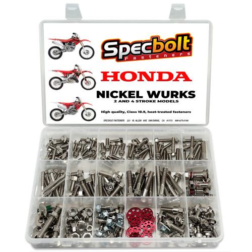 Honda CR & CRF Dress Up Bolt Kit (Nickel Würks)