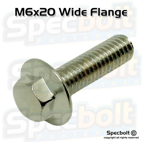 Nickel Plated YAMAHA MATCH Wide-Head Flange Bolt M6x20 90105-06203-00