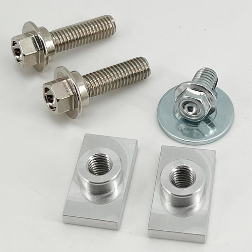 KX250 KX450 アルミ削り出しハブ　スポーク　セット　ブラウン Kawasaki KX250F KX450F Press-in Rear Fender Seat Nut Kit with New