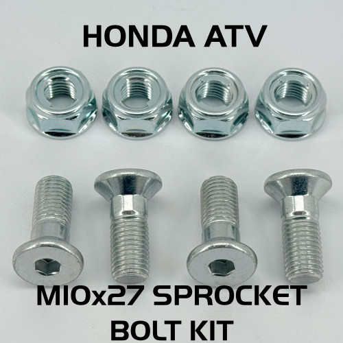 M10x27 Honda Sprocket Bolt Set for TRX250R 86-89 TRX250X 87-88, 91 M10x27 Honda Sprocket Bolt Set for TRX250R 86-89 TRX250X 87-88, 91