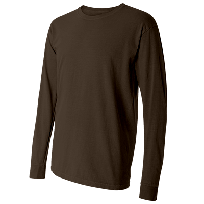 Fraternity & Sorority Comfort Colors Chocolate Long Sleeve T-Shirt
