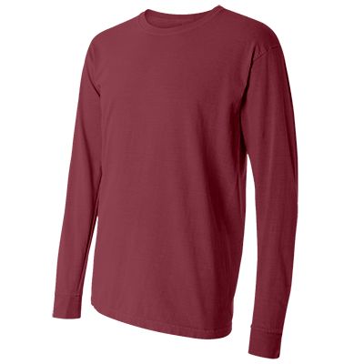 Fraternity & Sorority Comfort Colors Crimson Long Sleeve T-Shirt