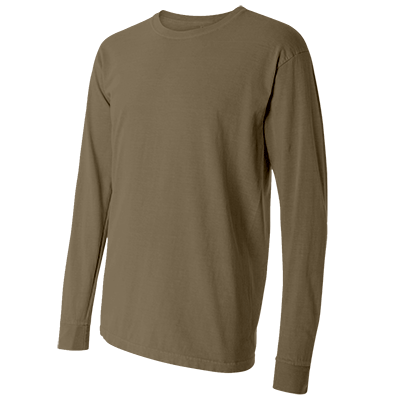 Fraternity & Sorority Comfort Colors Khaki Long Sleeve T-Shirt