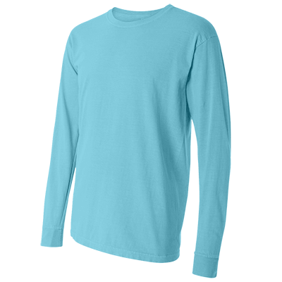 Fraternity & Sorority Comfort Colors Lagoon Blue Long Sleeve T-Shirt