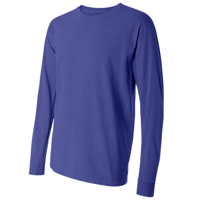 Fraternity & Sorority Comfort Colors Mystic Blue Long Sleeve T-Shirt