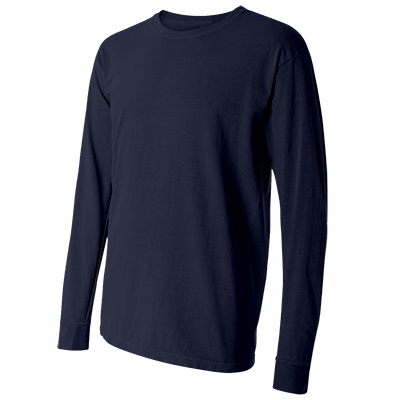 Fraternity & Sorority Comfort Colors Navy Long Sleeve T-Shirt