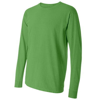 Fraternity & Sorority Comfort Colors Neon Green Long Sleeve T-Shirt