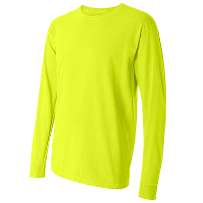Fraternity & Sorority Comfort Colors Neon Yellow Long Sleeve T-Shirt