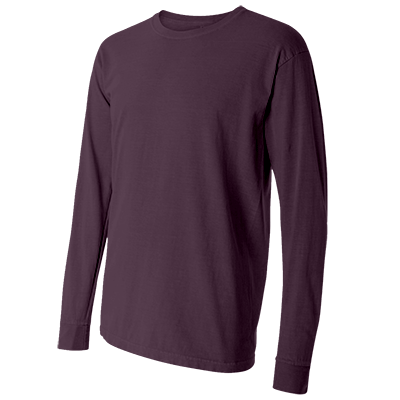 Fraternity & Fraternity & Sorority Comfort Colors Wine Long Sleeve T-Shirt
