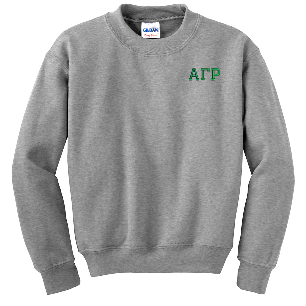 Fraternity Sorority Embroidered Crewneck Sweatshirt by Gildan