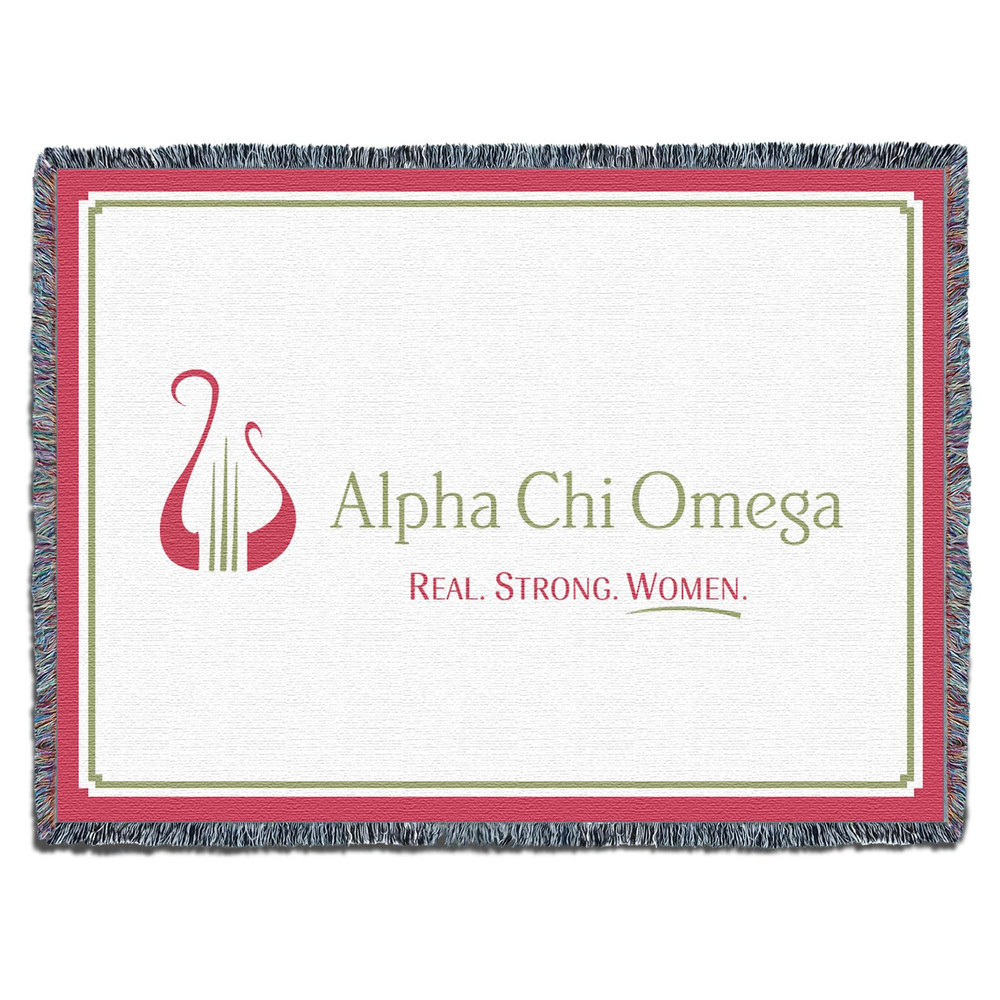 Alpha Chi Omega Letters Afghan By Greek Creations
