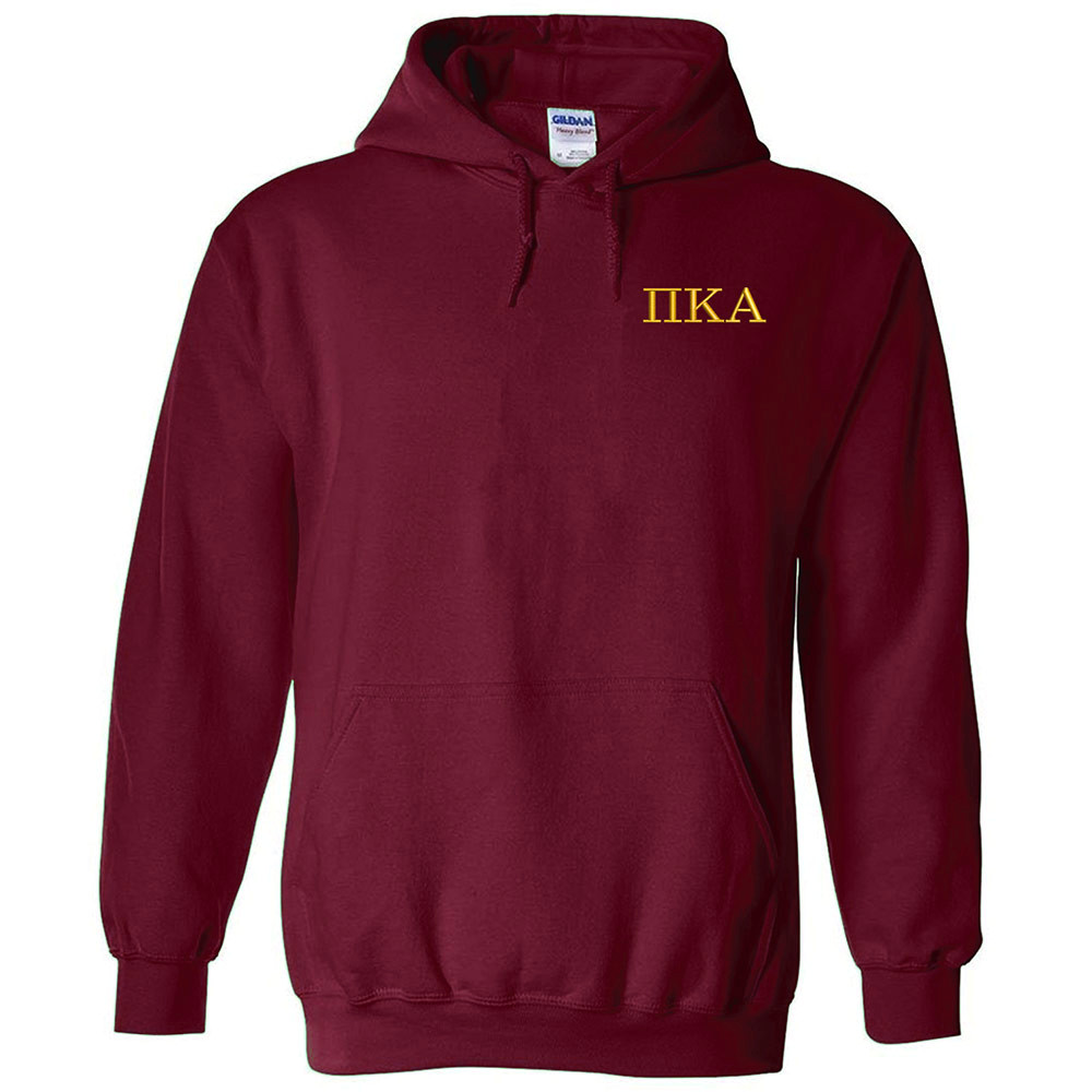 Fraternity Sorority Hoodie with Embroidery by Gildan