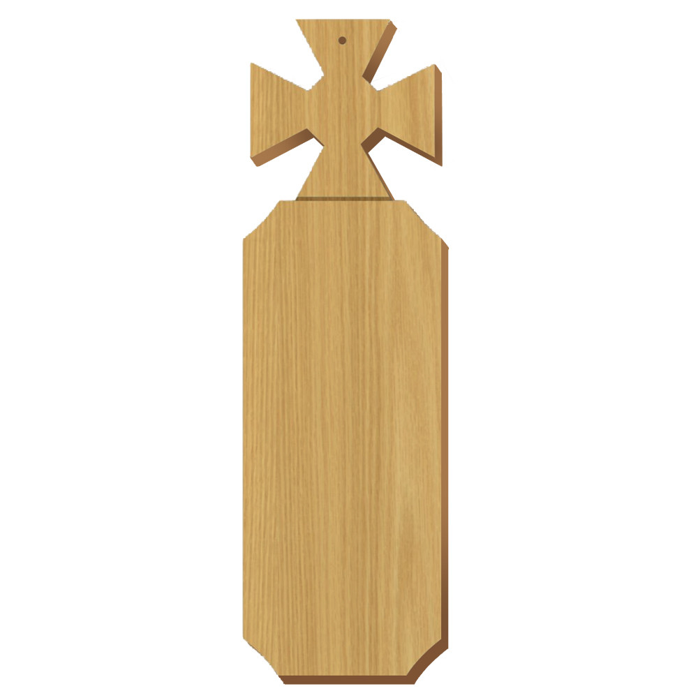 Phi Sigma Maltese Cross Oak Plaque by Greek