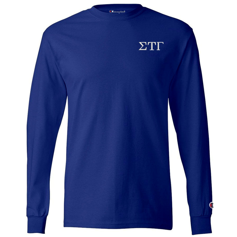 Fraternity & Sorority Embroidered Champion Long Sleeve T-Shirt