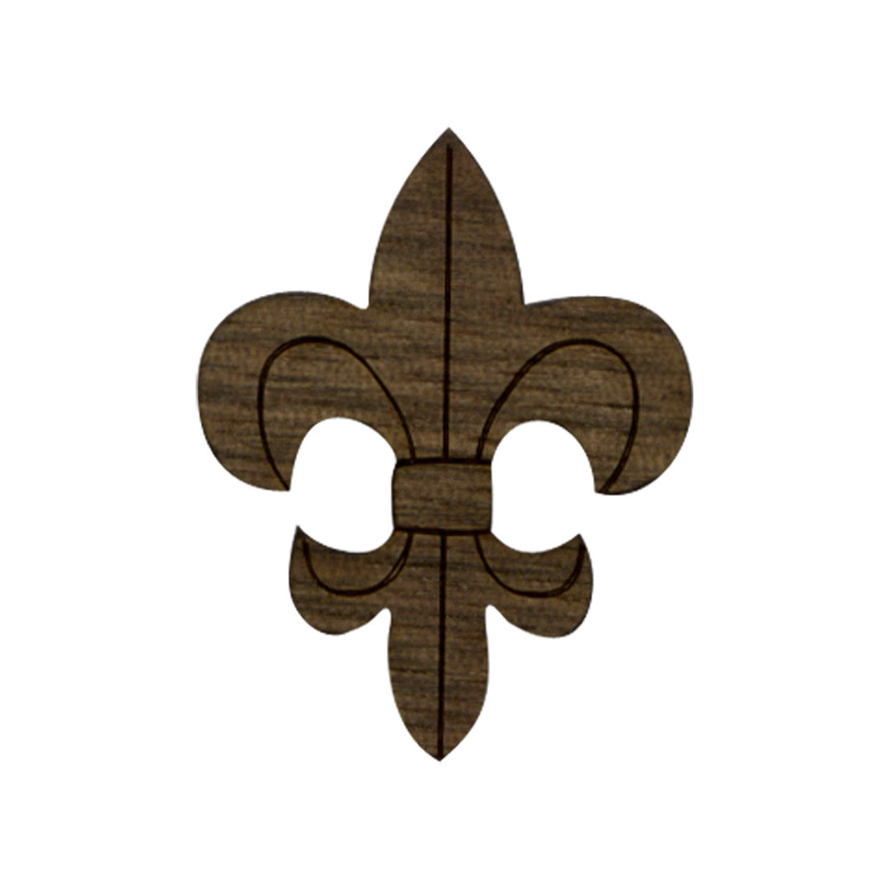 Wooden Fleur De Lis Symbol Piece by Greek Creations