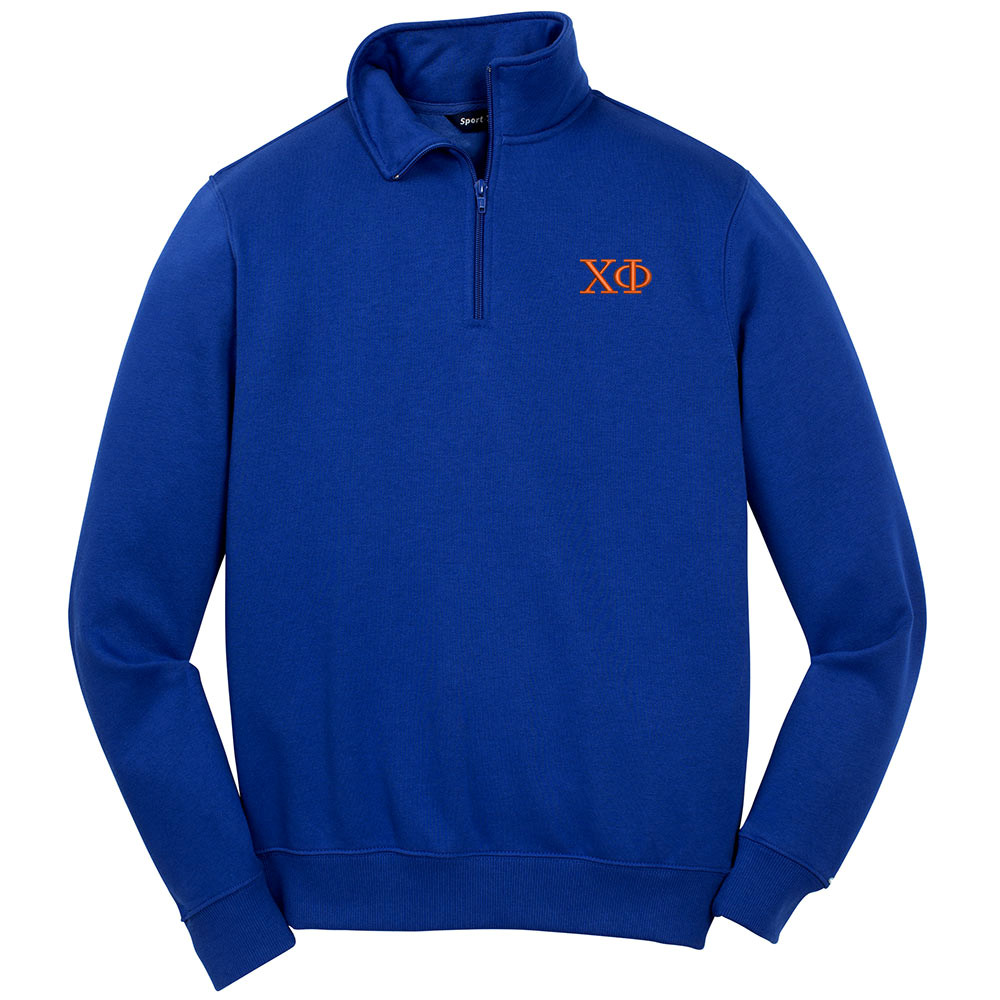 Fraternity Sorority Embroidered 1 4 Zip Sweatshirt by Sport Tek