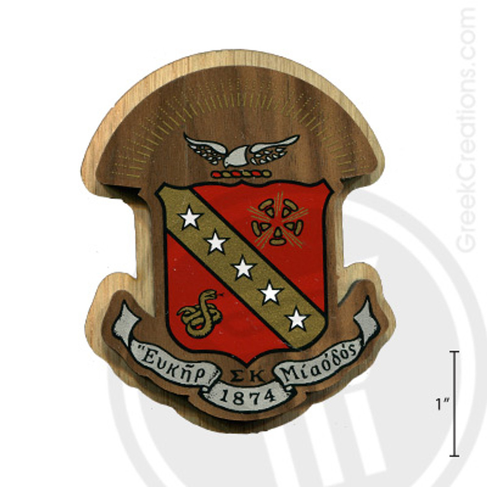 Konvention Mere Bølle Sigma Kappa Large Raised Wooden Crest by Greek Creations