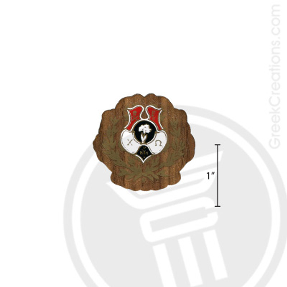 Chi Omega Small Raised Wooden Crest