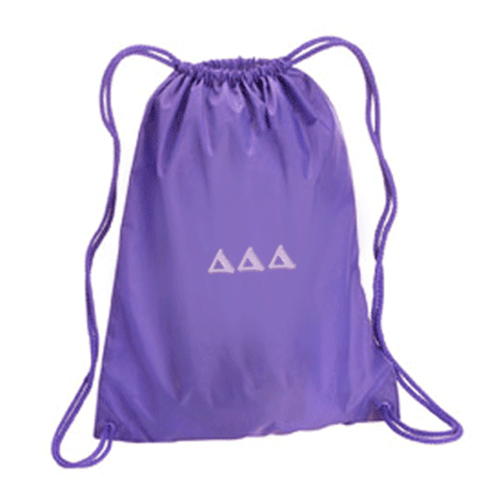 Drawstring Cinch Pack Backpack with Sewn Greeks