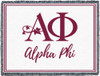 Alpha Phi Letters Blanket