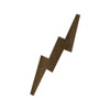 Wooden Lightning Bolt Symbol